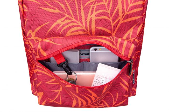 Рюкзак Wenger Colleague 16", червоний з принтом папороті