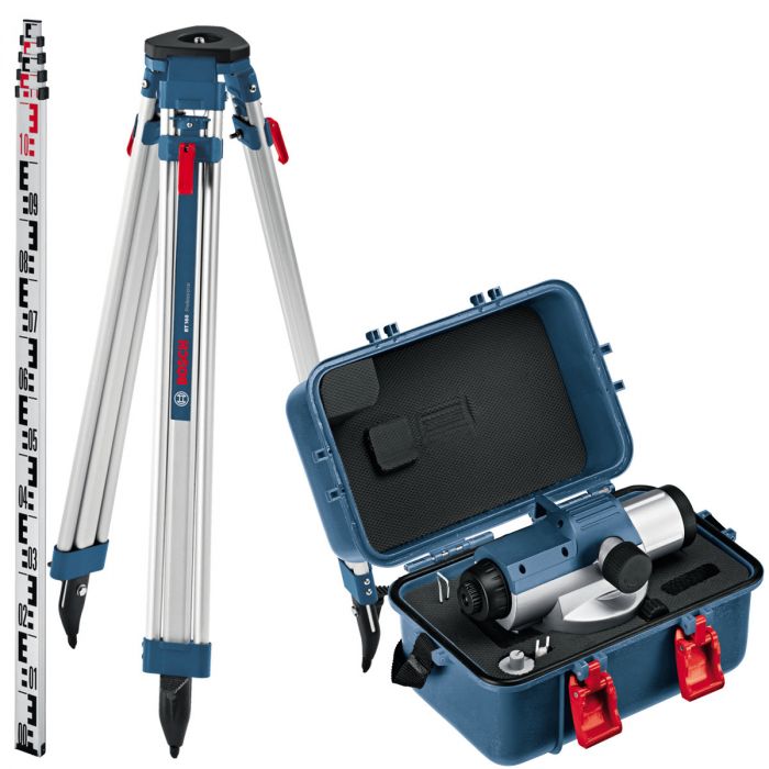 Нівелір оптичний Bosch GOL 26 D + BT160 + GR500, зум х26,± 1.6 мм на 30 м, до 100 м, 1.5 кг