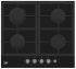 Вбудовувана газова поверхня Beko HILG64235S - Ш-60см./4 конфорки/чавунні решітки/чорне скло