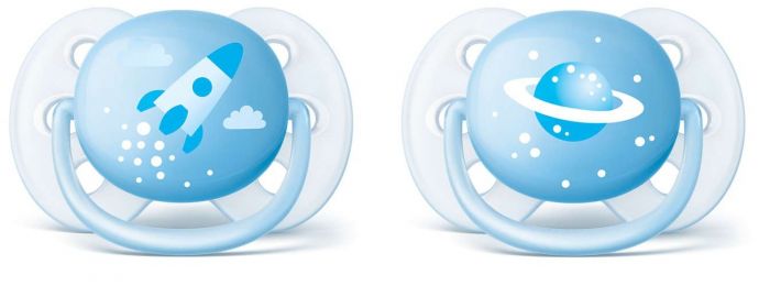 Пустушка для хлопчиків Avent Ultra Soft Ортодонтична 2 шт 0+ SCF222/20