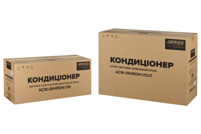 Кондиціонер Ardesto ACM-09HRDN1, інвертор, 25 м2, A, R-410A