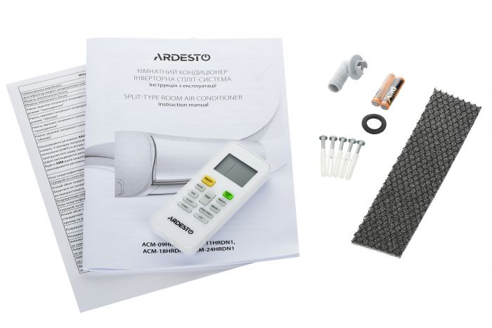 Кондиціонер Ardesto ACM-09HRDN1, інвертор, 25 м2, A, R-410A