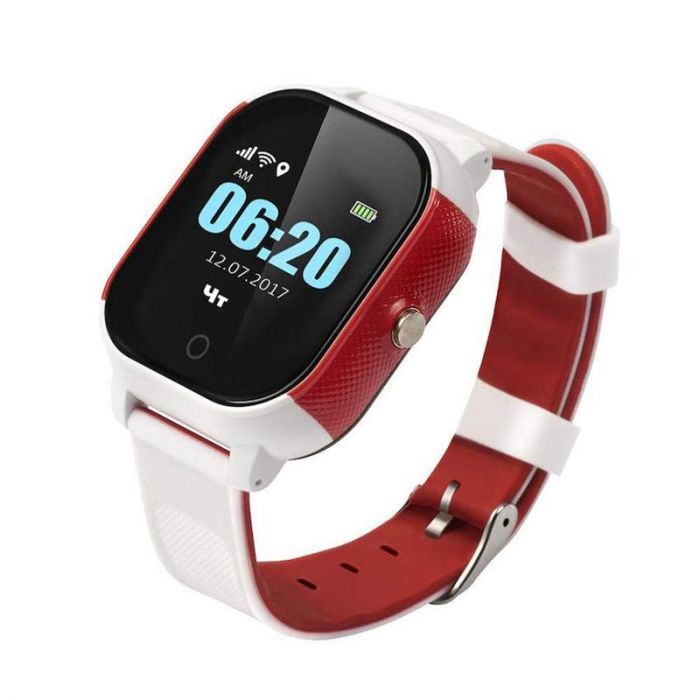Дитячий GPS годинник-телефон GOGPS ME К23 білий з червоним