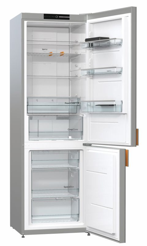 Холодильник з нижн. мороз. камерою Gorenje, 185х60х64см, 2 двері, 222(85)л, А+, Total NF, Зона св-ті, Внутр. Диспл