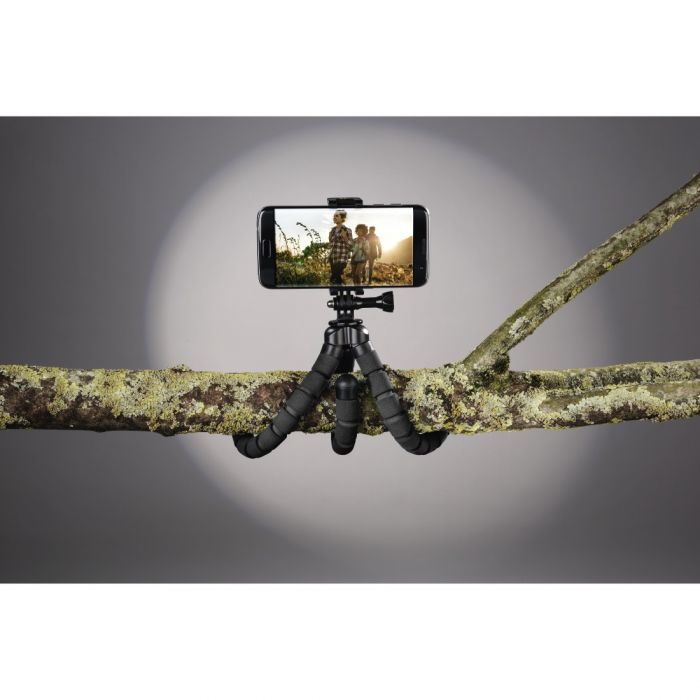 Міні-штатив HAMA "Flex" для смартфонів і GoPro, 26 см, колір чорний