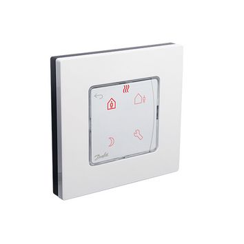 Терморегулятор Danfoss Icon Display, +5...35° C, програмований, дротовий, накладний, 230V, білий