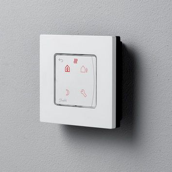 Терморегулятор Danfoss Icon Display, +5...35° C, програмований, дротовий, накладний, 230V, білий