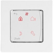 Терморегулятор Danfoss Icon Display, +5...35° C, програмований, дротовий, накладний, 230V, білий