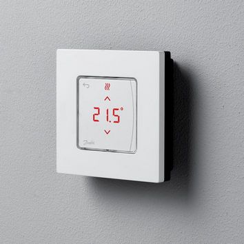 Терморегулятор Danfoss Icon Display, +5...35° C, електронний, дротовий, накладний, 230V, білий