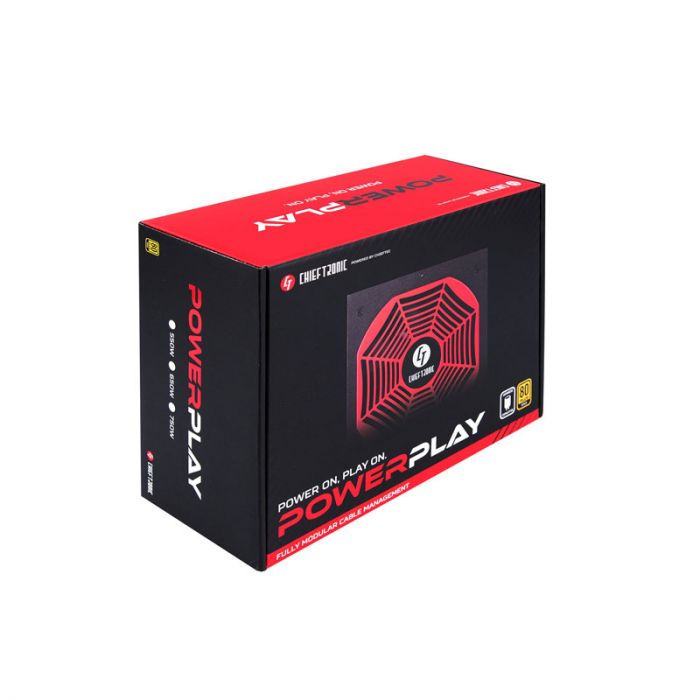 Блок живлення CHIEFTEC Chieftronic PowerPlay Gold (650W), ATX v2.53, 100-240V, >90%, 80+ Gold, 140мм, 1xMB 24pin(20+4), 1xCPU 8pin(4+4), 3xMolex, 9xSATA, 4xPCIe 8pin(6+2), CE, CB, TUV, FCC, RoHS, Fully Modular, Retail