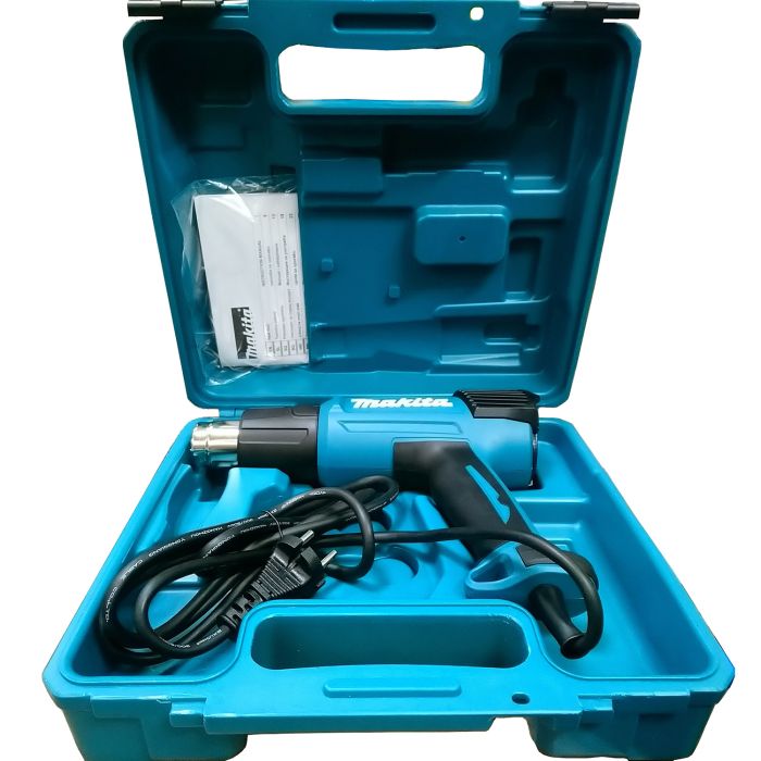 Фен будівельний Makita HG6031VK, 1.800 Вт, 50 -600C, 250 / 500 л/хв, 0.67 кг