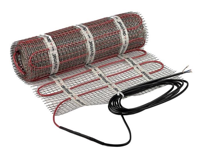 Мат нагрівальний DEVIcomfort 150T, 2х жильний, 2,5кв.м, 375W, 0.5х5м, 230V