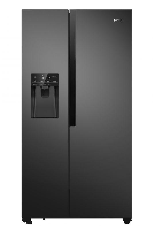 Холодильник SBS Gorenje NRS9182VB, 179х68х91см, 2 двері, 368( 167)л, А++, Total NF, Інв. , Зона св-ті, Зовн. Диспл, Чорний