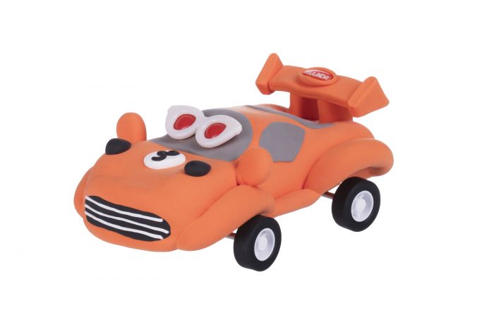 Маса для ліплення Paulinda Super Dough Racing time Машинка помаранчева, інерційний механізм PL-081161-3