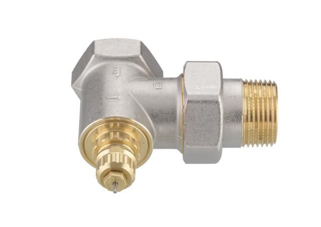 Клапан термостатичний Danfoss RA-G, DN 25, вх. 1" - вих. 1", кутовий, нікель