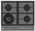 Вбудовувана газова поверхня Beko HILW64225SZG - Ш 60см./скло/3+WOK/чавунні решітки/темно-сірий