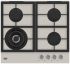 Вбудовувана газова варильна поверхня Beko HILW64225SG- Ш 60см./3 + WOK/чавунні решітки/сірий