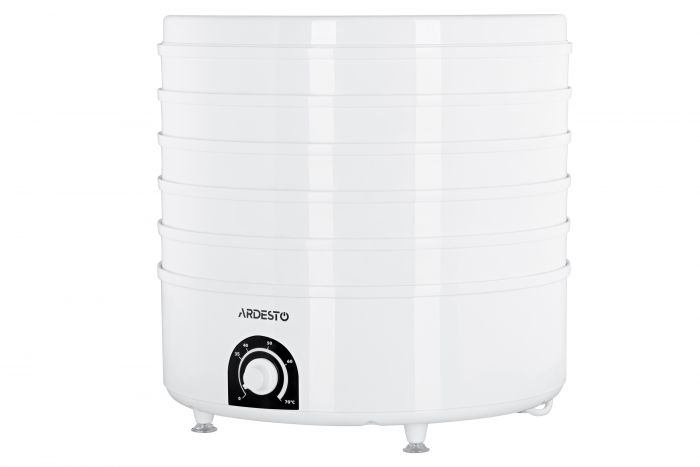 Сушка для продуктів Ardesto FDB-5385 - 520Вт/ 5 піддонів вис. 4см/ діаметр 38,5см/ рег. темп./ біла