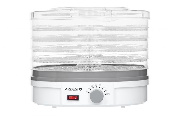 Сушка для продуктів Ardesto FDB-5320 - 245Вт/ 5 піддонів вис. 3см/ діаметр 32см/ рег. темп./ біла