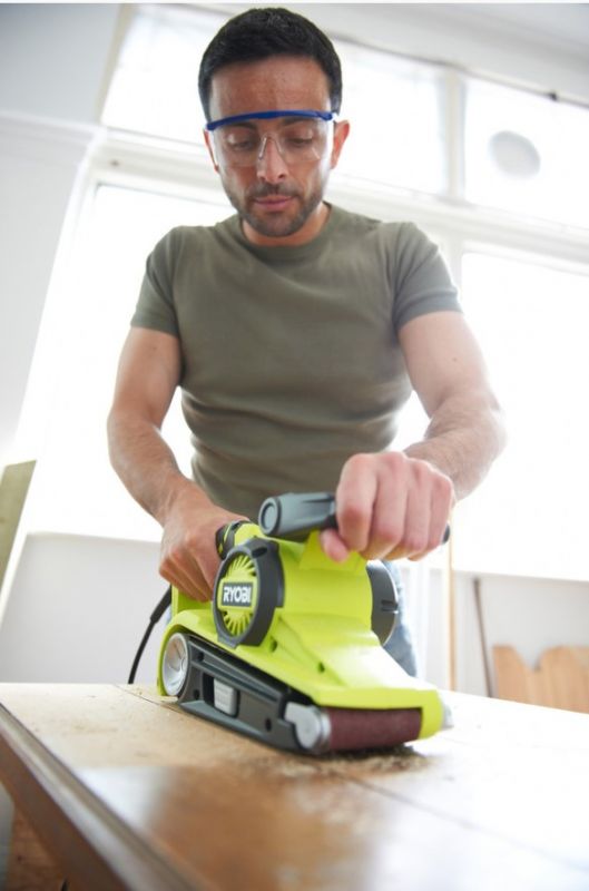Ryobi Шліфмашина стрічкова EBS800, 76мм, 150-320 об / хв, 800 Вт