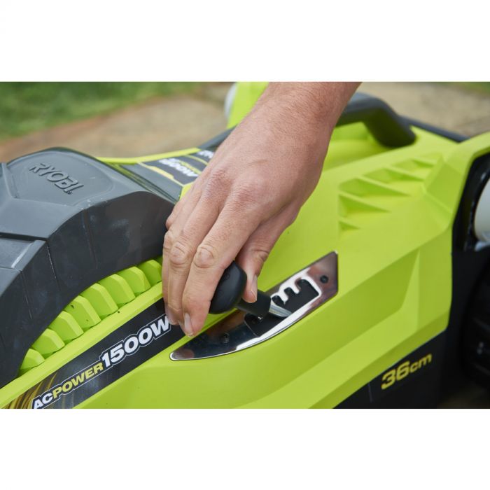 Ryobi Газонокосарка RLM15E36H електрична, 1500Вт, 36см, EasyEdge, 20-70 мм, 45л