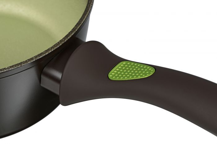 Ківш Ardesto Avocado, скляна кришка, 1,5л, зелений, алюміній