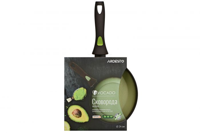 Сковорода Ardesto Avocado 24 см, зелений, алюміній