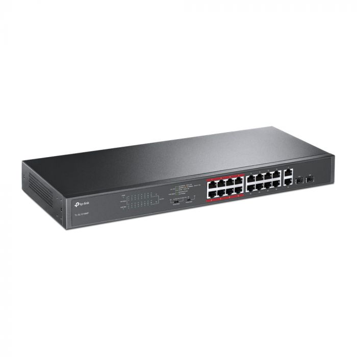 Комутатор TP-LINK TL-SL1218MP 16x1FE/PoE+ 192W 2xGE 2xcomboGE/SFP 19" 1U