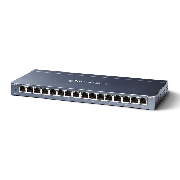 Комутатор TP-LINK TL-SG116 16xGE некерований Метал. корпус