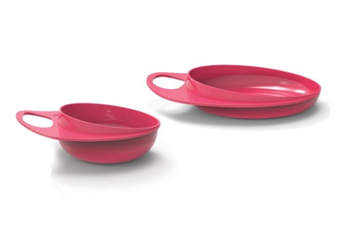Тарілка для годування Nuvita Easy Eating 2шт. рожева, глибока і дрібна NV8461Pink