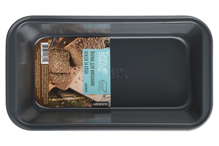 Форма для випікання Ardesto Tasty baking кексів,хліба 27*15*6,5 см, сірий,голубий, вуглецева сталь