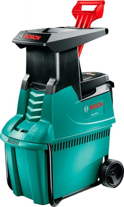 Подрібнювач садовий Bosch AXT 25 D малошумний, 2500Вт, 40мм, 2.5 кВт, 31.3 кг