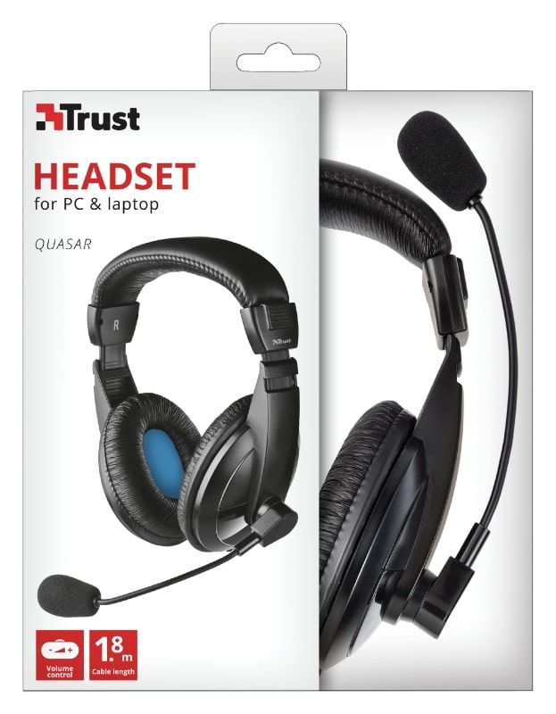 Гарнітура для ПК Trust Quasar 3.5mm Black