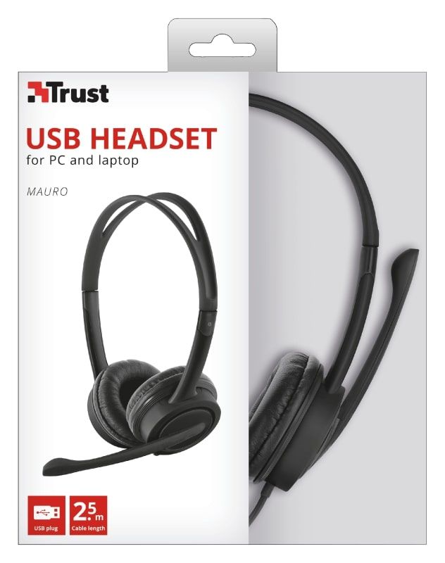 Гарнітура для ПК Trust Mauro USB Black