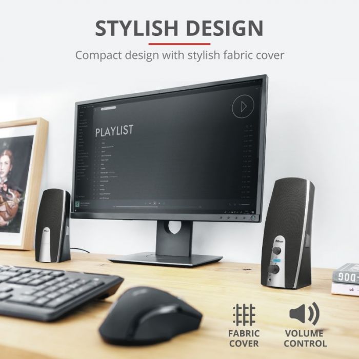 Акустична система (Колонки) Trust 2.0 MILA USB Black/WHITE