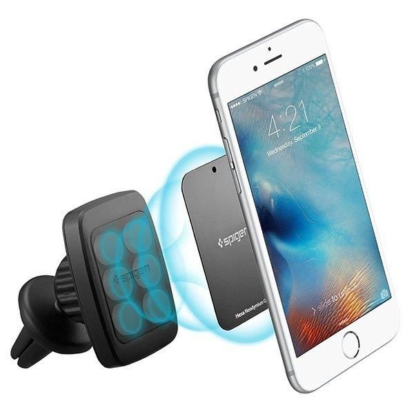 Тримач автомобільний Spigen Kuel H12 Air Vent Magnetic Swivel Car Mount Holder Black