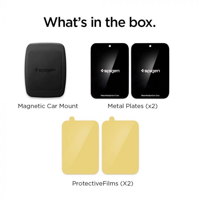 Тримач автомобільний Spigen Kuel H12 Air Vent Magnetic Swivel Car Mount Holder Black