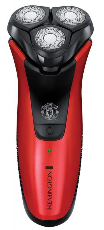 Бритва електр. Remington роторна Man Utd Power Series Aqua,  бритв.головок-3, сух.+волог., тример, кейс, чорно-червоний