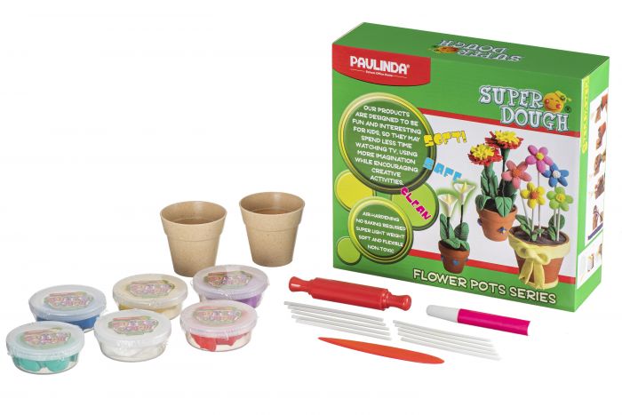 Маса для ліплення Paulinda Super Dough Квіти в горщиках PL-081142