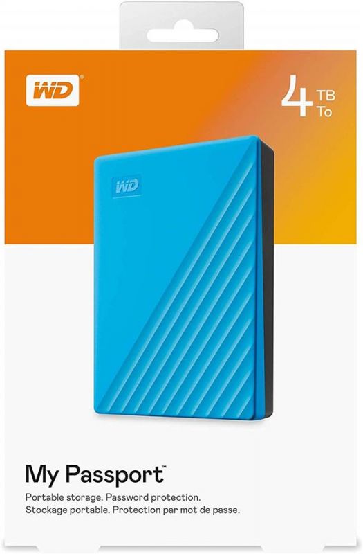 Портативний жорсткий диск WD 4TB USB 3.2 Gen 1 My Passport Blue