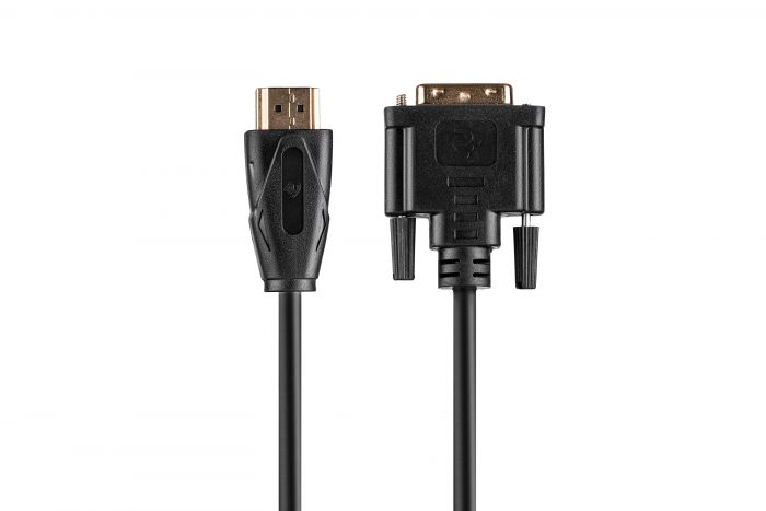 Кабель 2E HDMI - DVI 24+1(AM/AM), Molding Type, black, 1.8m