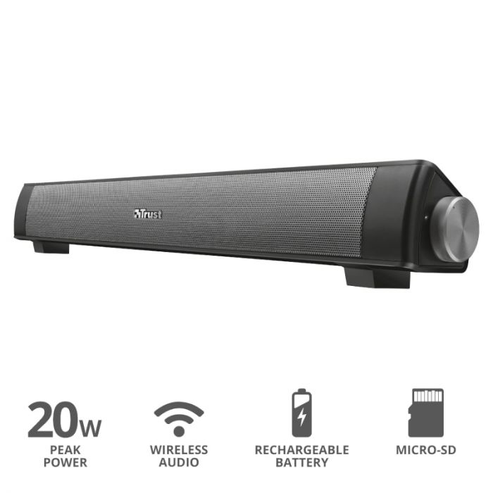 Акустична система (Звукова панель) Trust Lino Bluetooth BLACK