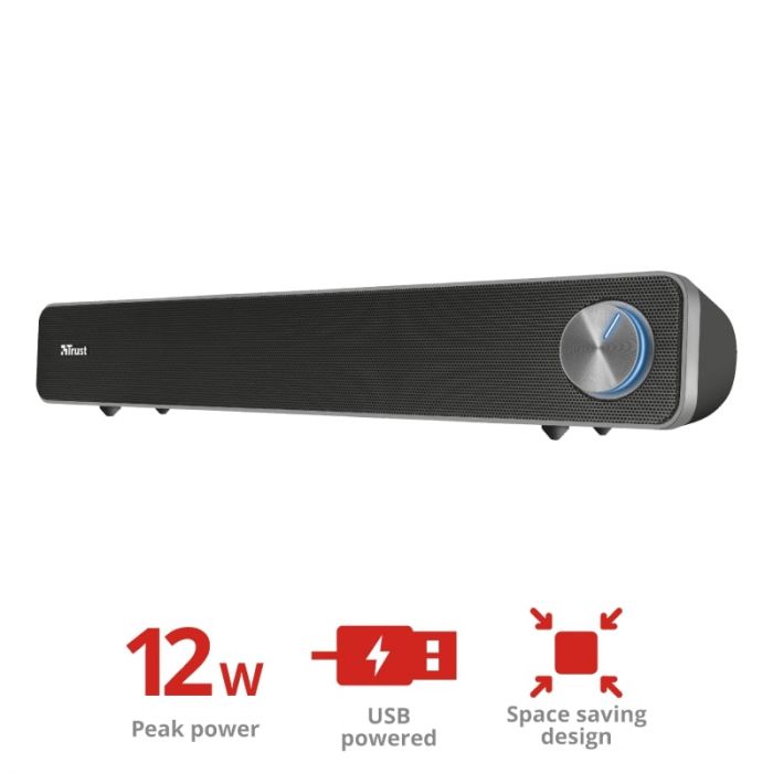 Акустична система (Звукова панель) Trust Arys USB Black