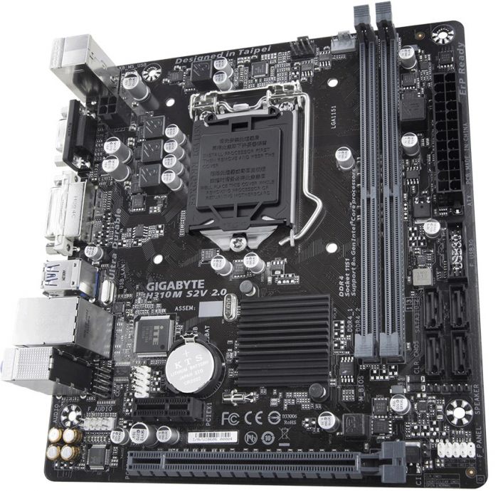 Материнська плата GIGABYTE H310M_S2V_2.0 s1151 H310 2xDDR4 DVI-VGA mATX