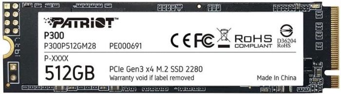 Накопичувач SSD Patriot M.2  512GB PCIe 3.0 P300
