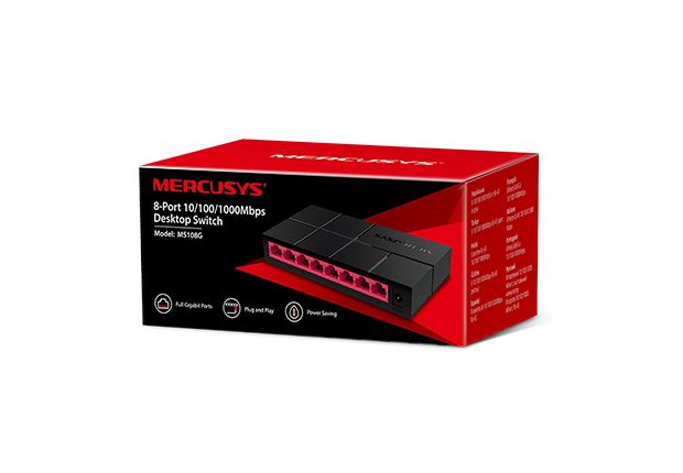 Комутатор MERCUSYS MS108G 8xGE некерований