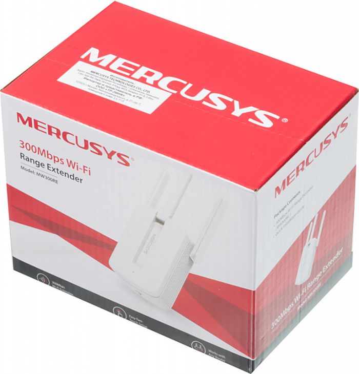 Повторювач Wi-Fi сигналу MERCUSYS MW300RE N300 ext. ant x3