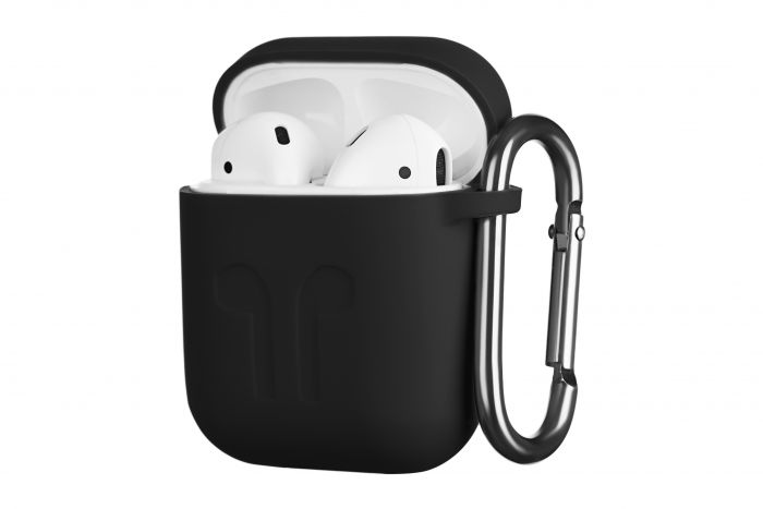 Чохол 2Е для Apple AirPods, Pure Color Silicone Imprint (1.5mm), Black