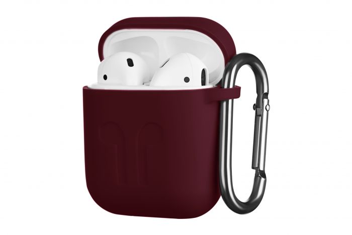 Чохол 2Е для Apple AirPods, Pure Color Silicone Imprint (1.5mm),  Marsala