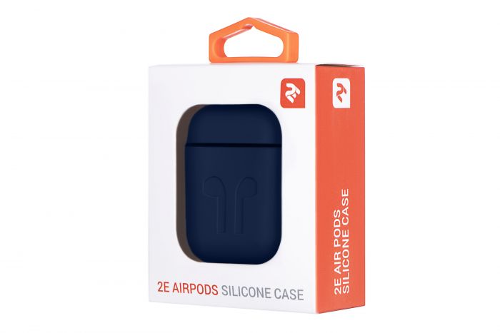 Чохол 2Е для Apple AirPods, Pure Color Silicone Imprint (1.5mm), Navy